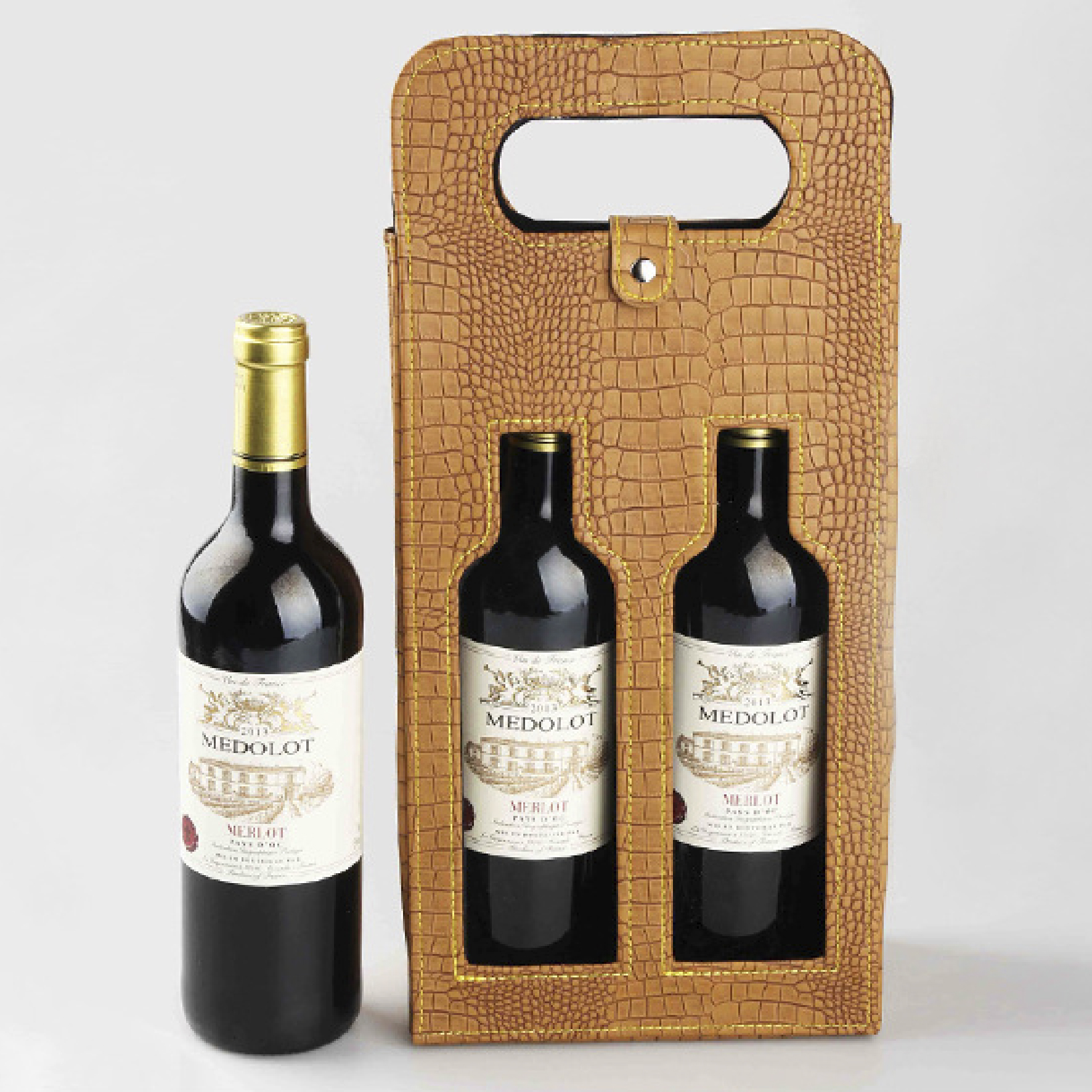 手提式雙隻鏤空酒袋