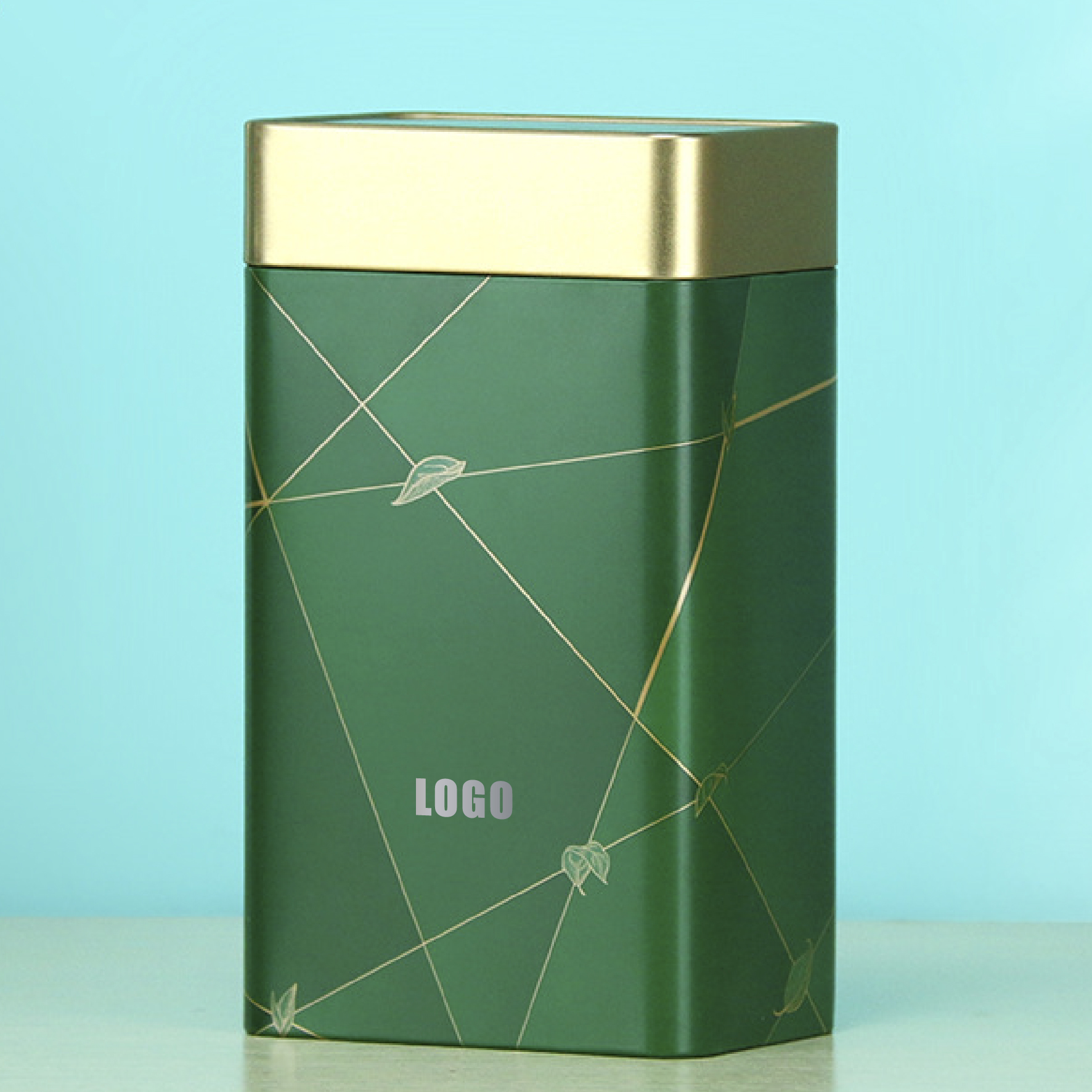 清新方型茶葉罐