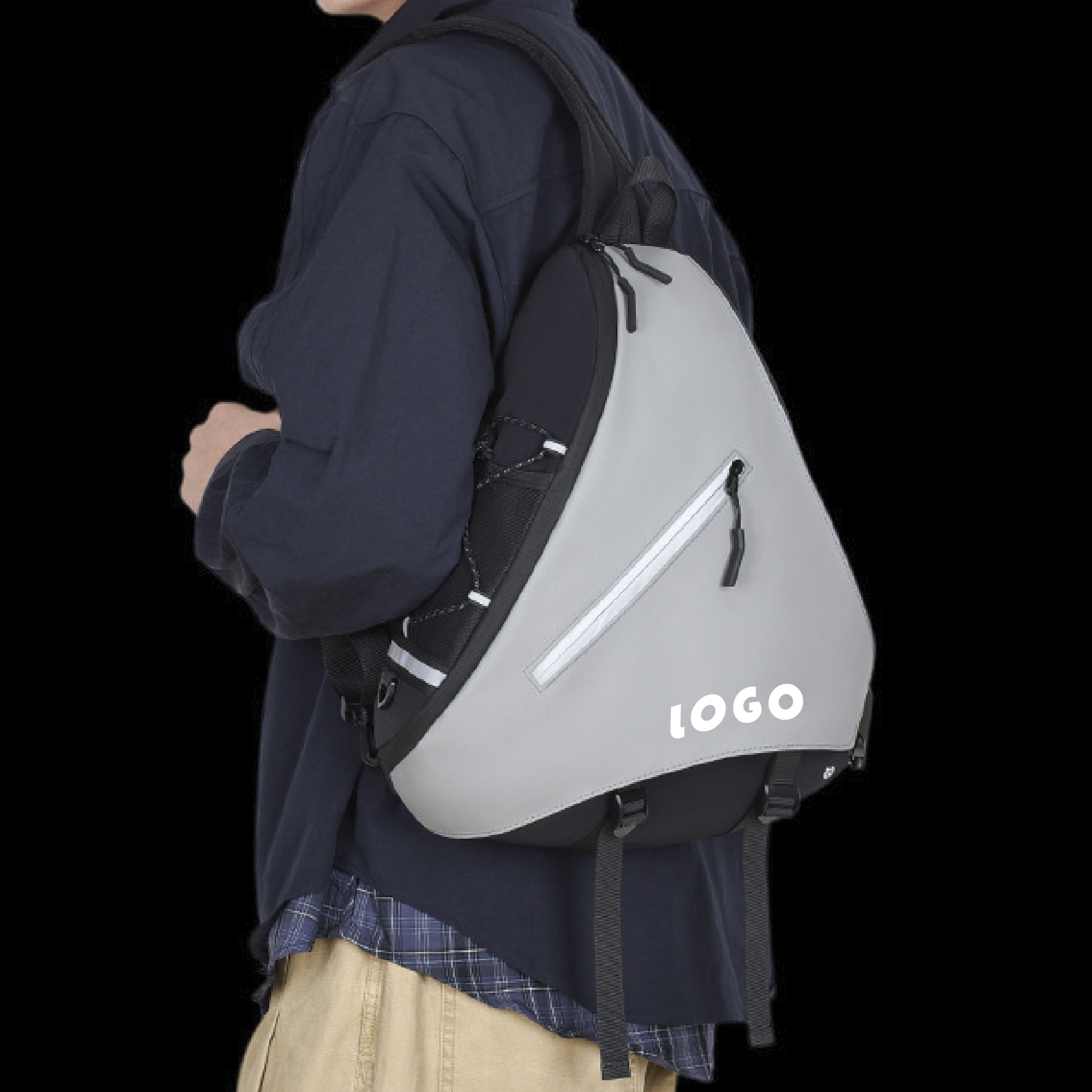 牛津布雙肩斜挎包